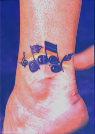 Mike's tattoo, also won her the 1st Place Trophy for Music 